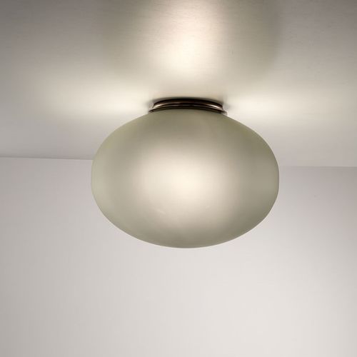 Moderne Deckenleuchte - BOLLA - Siru Lighting - oval / geblasenes Glas / Rauchglas