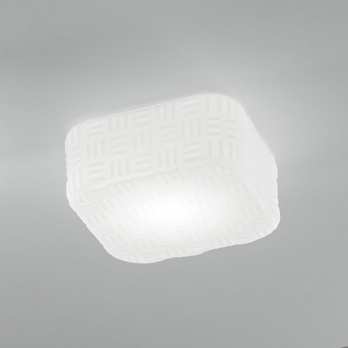 Moderne Deckenlampe - POUBELLE - Siru Lighting - rechteckig / geblasenes Glas / LED