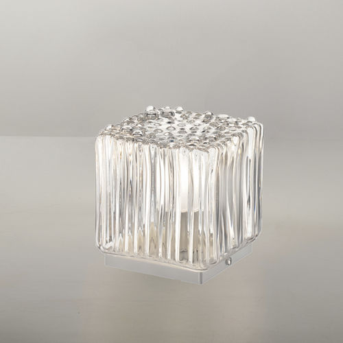 Tischlampe - CUBETTO - Siru Lighting - geblasenes Glas / modern / mit Kabel