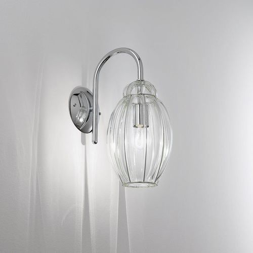 Klassische Wandleuchte - NAUTILUS - Siru Lighting - für den Innenraum / aus verchromtem Metall / geblasenes Glas