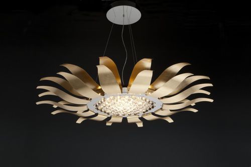 Hängelampe - SUNFLOWER - Quasar Holland - Edelstahl / modern / mit Kabel