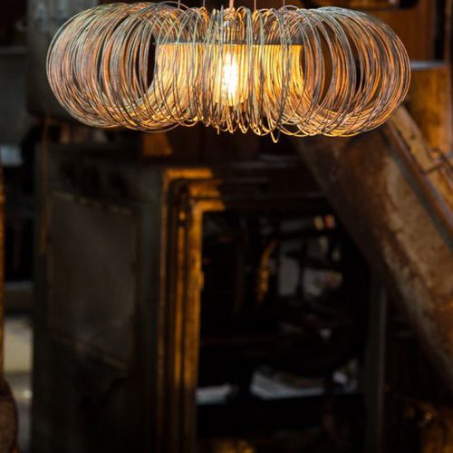 Deckenleuchte / originelles Design - ROUNDABOUT - Quasar Holland - rund / Nickel / mit Glühlampe