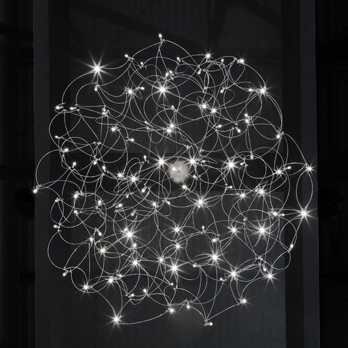 Moderner Kronleuchter - CURLED - Quasar Holland - Nickel / für Gewerbegebrauch / mit Glühlampe