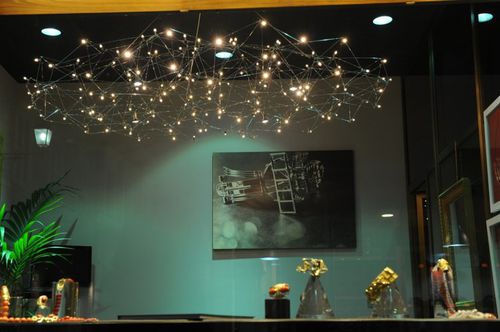Kronleuchter / originelles Design - UNIVERSE - Quasar Holland - Nickel / LED