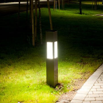 Moderner Leuchtpoller - ERA MINI - Moonlight - Aluminium / Glas / Polyester