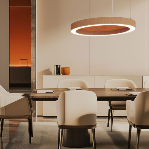 Hängelampe - GLORIOUS - PROLICHT - Aluminium / Stoff / PMMA