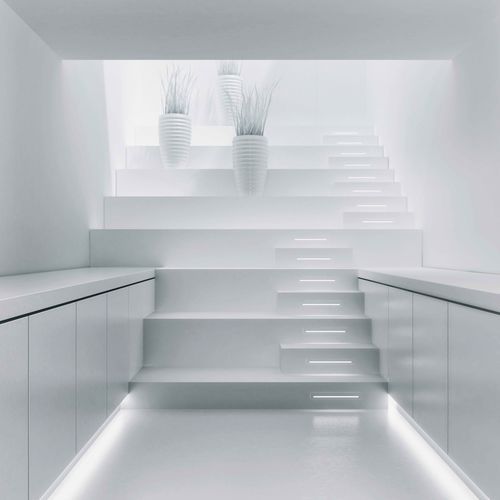 Moderne Wandleuchte - STRING STEP - PROLICHT - für den Innenraum / für Außenbereich / aus lackiertem Stahl