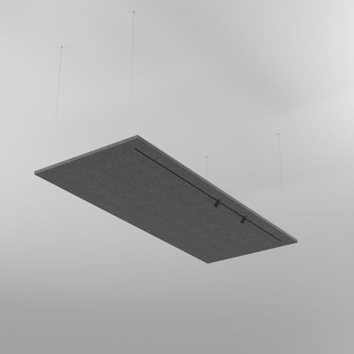 Moderne Deckenleuchte - JUST - PROLICHT - rechteckig / Aluminium / PET