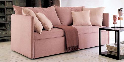 Bettsofa - BEACH  - FRAU FLEX - modern / Stoff / rosa
