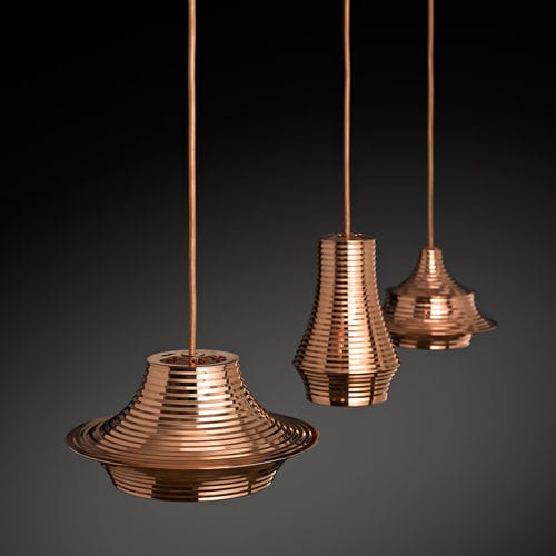 Hängelampe - TIBETA SET 3 - BOVER Barcelona - Aluminium / Kupfer / modern