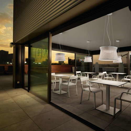 Hängelampe - SYRA 45 - BOVER Barcelona - Aluminium / Glas / Synthetikfaser