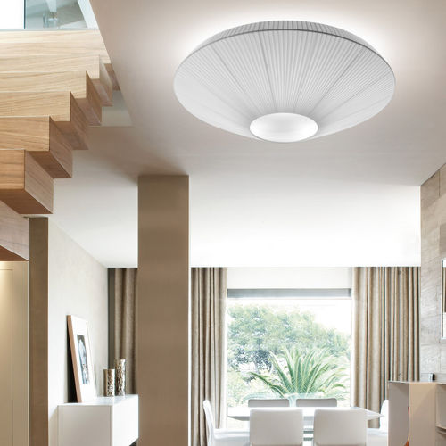 Moderne Deckenleuchte - SIAM 120 - BOVER Barcelona - rund / Edelstahl / Methacrylat