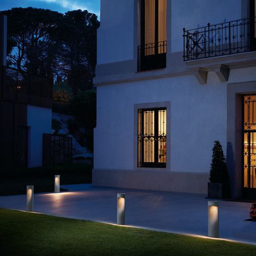 Leuchtpoller für Garten - MOAI B/60 - BOVER Barcelona - modern / Edelstahl / Eisen