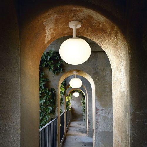 Moderne Deckenleuchte - ELIPSE PF/30 - BOVER Barcelona - rund / Polyethylen / Halogen