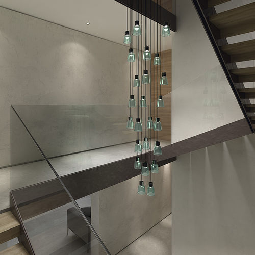 Hängelampe - DRIP/DROP S/24L - BOVER Barcelona - Borosilikatglas / modern / mit Kabel