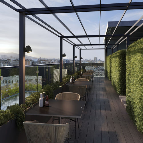 Moderne Wandleuchte - NUT A/01 - BOVER Barcelona - für den Innenraum / für Außenbereich / Aluminium