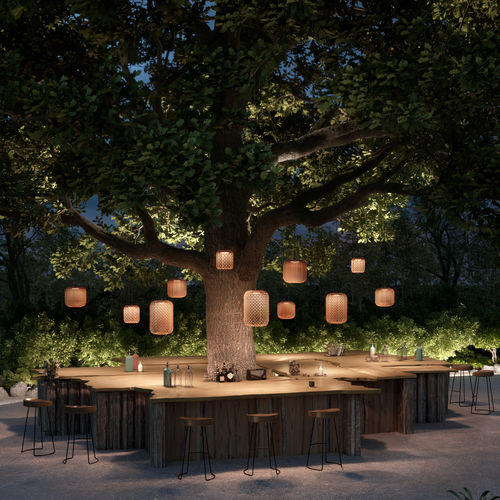 Hängelampe - NANS S/31.2 - BOVER Barcelona - Aluminium / Edelstahl / Polycarbonat