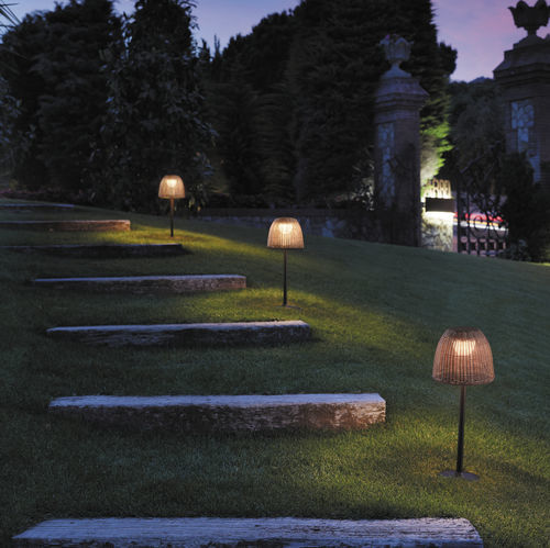 Leuchtpoller für Garten - Atticus B01 - BOVER Barcelona - modern / Aluminium / Edelstahl