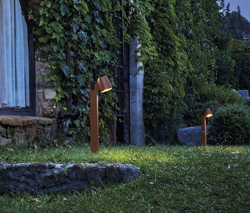 Leuchtpoller für Garten - Nut B/90 - BOVER Barcelona - modern / Aluminium / Edelstahl