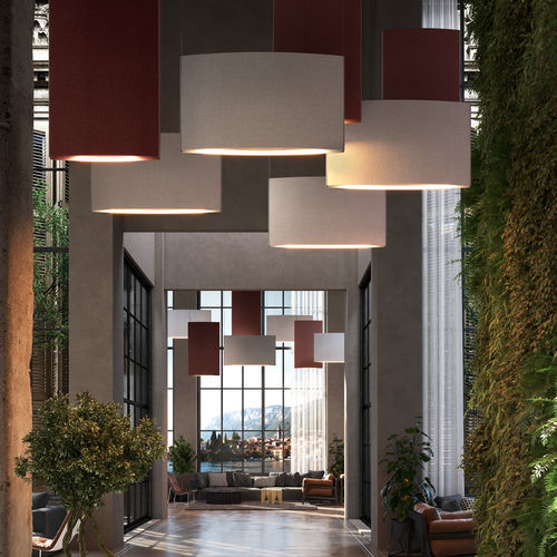 Hängelampe - NOREN S/123.2 - BOVER Barcelona - Aluminium / Stoff / MDF