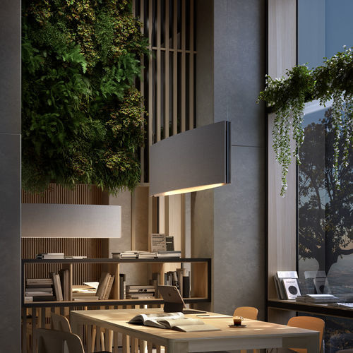 Hängelampe - NOREN S/151 - BOVER Barcelona - Aluminium / Stoff / MDF