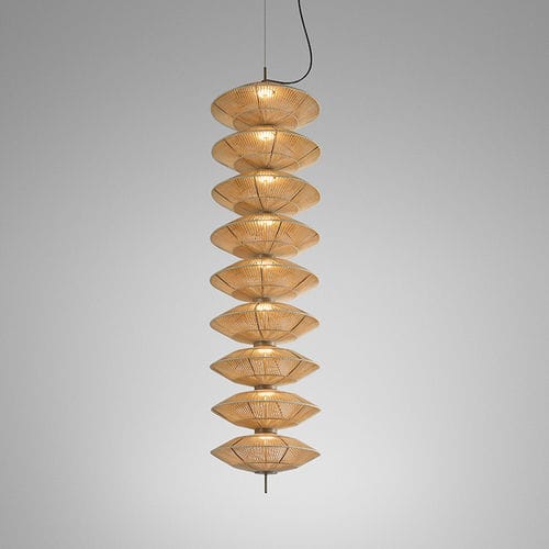 Hängelampe - YUYUN L - BOVER Barcelona - Baumwolle / modern / mit Kabel