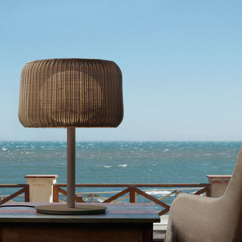 Tischlampe - FORA M - BOVER Barcelona - Aluminium / Polyethylen / Synthetikfaser