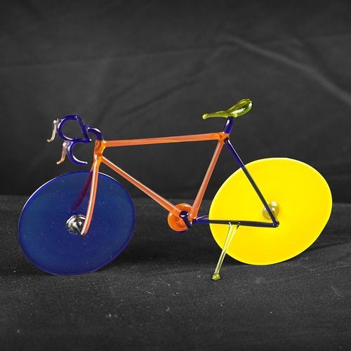 Muranoglas-Skulptur - BIKE - Arte di Murano - handgefertigt / freistehend / für Gewerbegebrauch