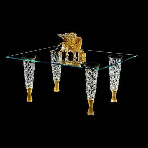 Esstisch / originelles Design - TBL/1/CRI - Arte di Murano - Muranoglas / Gestell aus Glas / rechteckig