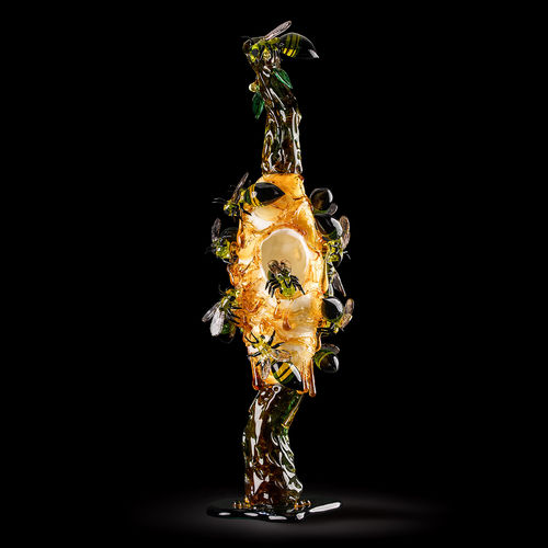 Muranoglas-Skulptur - 6087/1/COL - Arte di Murano - Made in Italy / maßgefertigt / bodenstehend