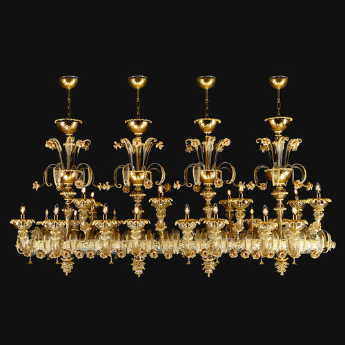 Kronleuchter / originelles Design - 8225/16/8 - Arte di Murano - geblasenes Glas / Muranoglas / rechteckig