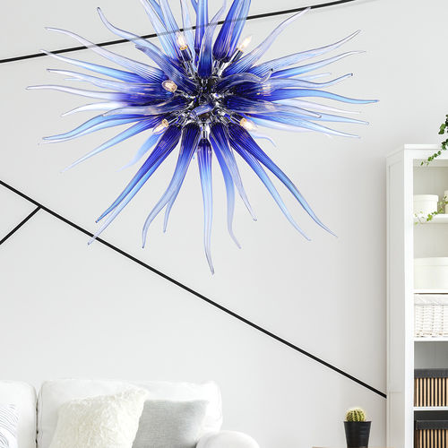 Kronleuchter / originelles Design - 7616 - Arte di Murano - geblasenes Glas / Muranoglas / 12 Glühbirnen
