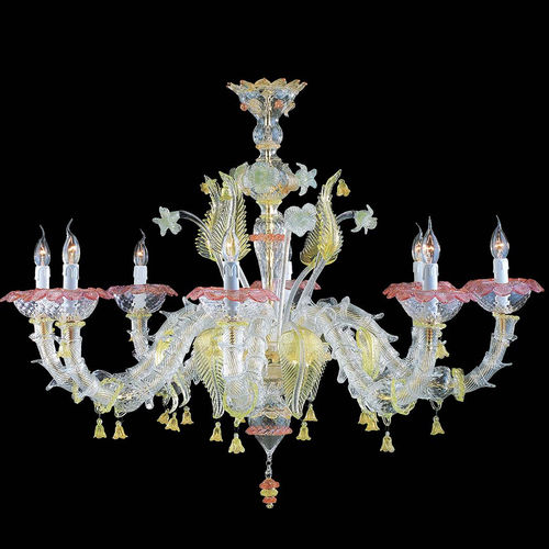 Klassischer Kronleuchter - 7386 - Arte di Murano - geblasenes Glas / Muranoglas / 12 Glühbirnen