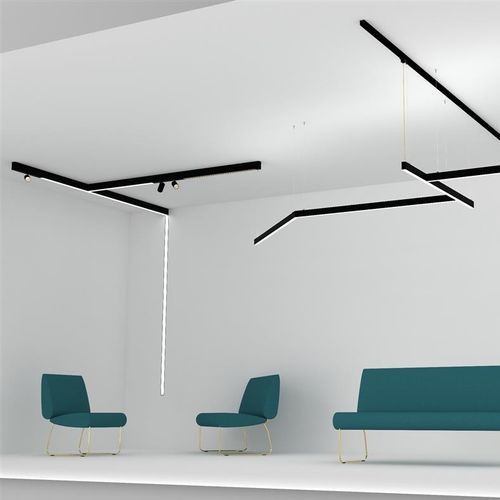 Freistehendes Beleuchtungsprofil - P.FORTY SEVEN - planlicht - LED / extrudiertes Aluminium / Polycarbonat