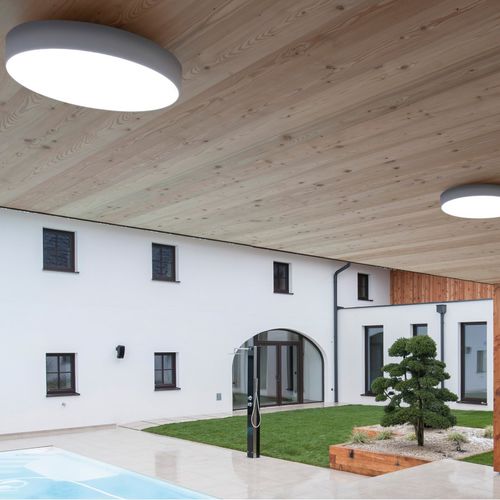Moderne Deckenleuchte - BADO - MOLTO LUCE - rund / Aluminium / PMMA
