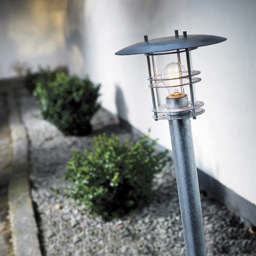 Leuchtpoller für Garten - FREDENSBORG  - Nordlux - klassisch / galvanisiertem Stahl / mit Glühlampe