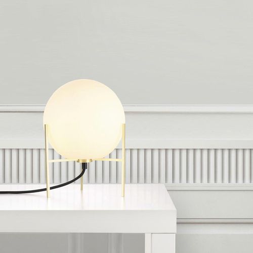 Tischlampe - ALTON  - Nordlux - gebürstetes Messing / Opalglas / modern