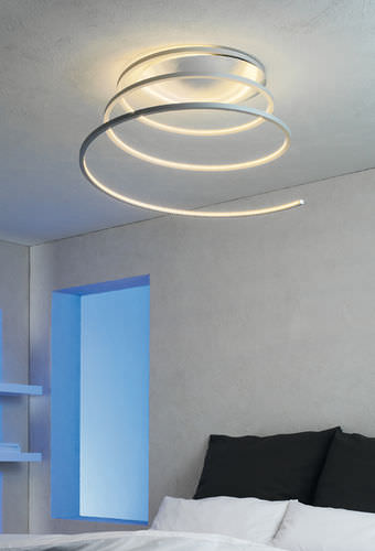 Deckenleuchte / originelles Design - HELIX: 307 800 09 - ESCALE Möbel & Leuchten - Aluminium / LED / dimmbar