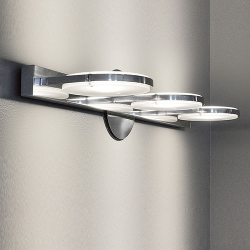 Moderne Wandleuchte - 9583 - Holtkötter Leuchten - für den Innenraum / gebürstetes Aluminium / Milchglas