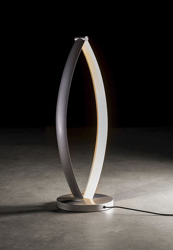 Tischlampe - 9200 - Holtkötter Leuchten - gebürstetes Aluminium / modern / mit Kabel