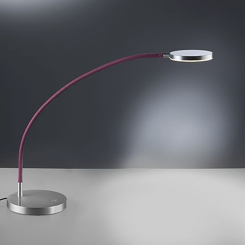 Tischlampe - 9921 - Holtkötter Leuchten - gebürstetes Aluminium / modern / mit Kabel