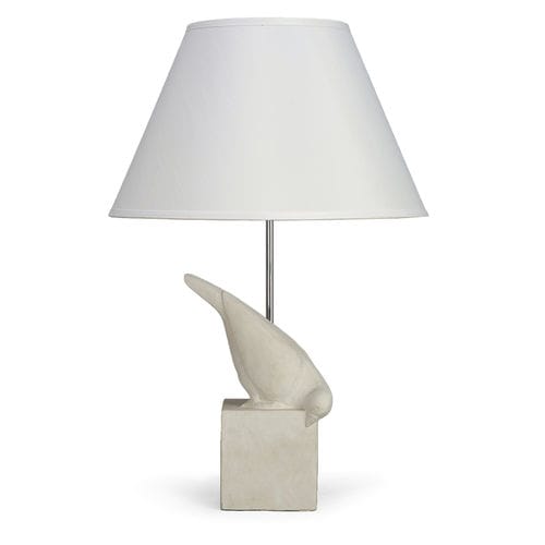 Nachttischlampe - COLOMBE DROITE - Christopher Guy - Seide / Kalkstein / modern