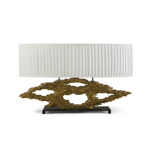 Nachttischlampe - SAINT-HONOR&Eacute; - Christopher Guy - Seide / Mahagoni / originelles Design