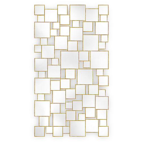 Wandmontierter Spiegel - CARR&Eacute;E - Christopher Guy - originelles Design / rechteckig / blattvergoldetes Holz