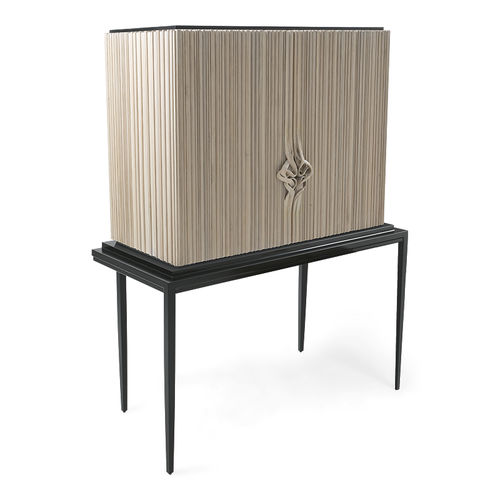 Klassischer Barschrank - 88-0010 CHEZ HARRODS - Christopher Guy - Mahagoni / Glas / schwarz