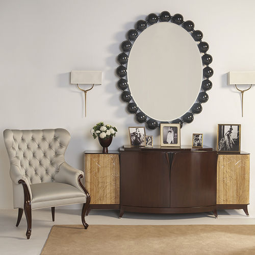 Sideboard / Art Deco - 85-0034 OISEAUX - Christopher Guy - Holzfurnier / Mahagoni / mit Regal