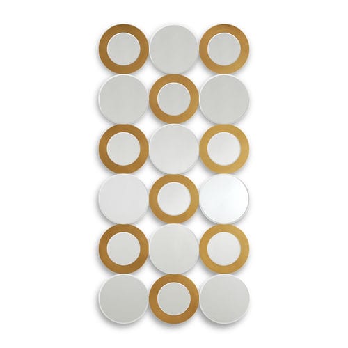 Wandmontierter Spiegel - 50-2888 SIXTIES - Christopher Guy - originelles Design / rechteckig / blattvergoldetes Holz