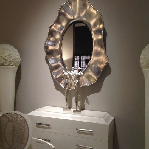 Wandmontierter Spiegel - DALI - PERSISTENCE - Christopher Guy - modern / oval / Metall