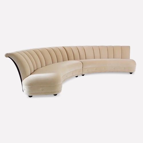 Halbmond-Sofa - JUMELLE - Christopher Guy - modern / Stoff / beige