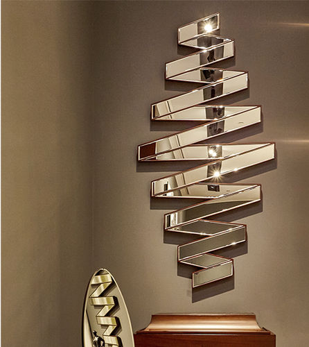 Wandmontierter Spiegel - Banderolle  - Christopher Guy - modern / Holz / Farbe anpassbar